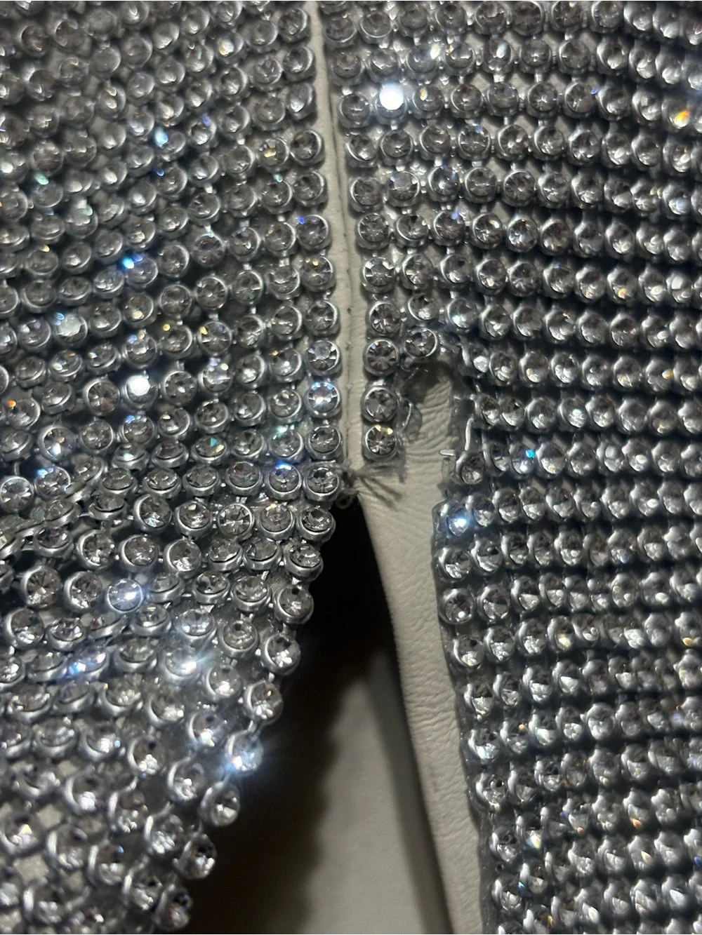 Lamarque Silver Sequin Mini Skirt